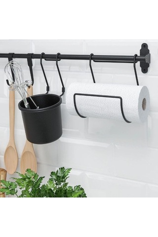 Ikea Hultarp Mutfak Ve Banyo Askısı 80 X 1,6 Cm Siyah