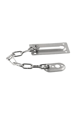 Sones Güvenlik Kapı Zinciri Hırsızlığa Karşı Ev Kapı Sürgü Mandalı Pencere Zincir Kilidi, Stil: Yuvarlak Gümüş