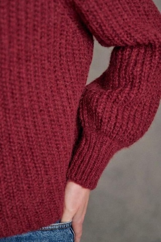 Bordo Bisiklet Yaka Selanik Örgü Düğmeli Kadın Hırka Mg2487 Bordo