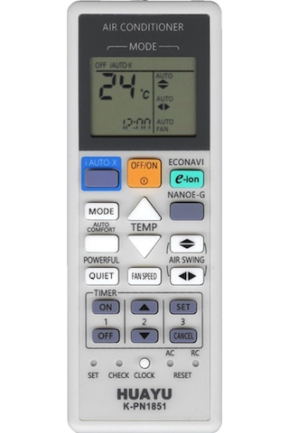 Huayu K-pn1851 Universal Panasonic Klima Kumandası Tüm Panasonik Klimalara Uyumlu