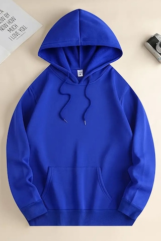 Uyguntarz Starry Sky Baskılı Unisex Oversize Sweatshirt Mavi