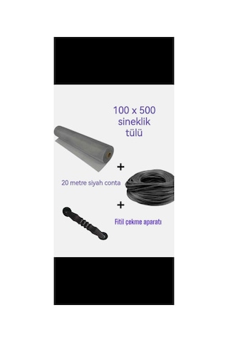 100x500 Fiberclass Tül 20 Metre Sıkıştırma Fitili 5 Mm Ve Fitil Çekme Aparati