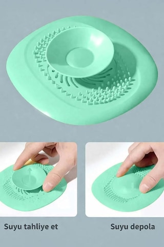 Tineke Kademeli Silikon Lavabo Tıkacı Koku Önleyici Gider Tıpası Banyo Mutfak Gider Kapatıcı Çok Renkli