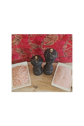 Tuz&baharat Öğütücü Mermer Desen Siyah Set Siyah Tuz&baharat Öğütücü Mermer Desen Siyah Set Siyah