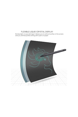 Youmex 12 İnç Siyah Akıllı Lcd Kalem Tahtası - Kilitleme Tuşu Ve Bölgesel Silme Özelliği İle Çocuklar İçin Çizim Ve Yazma Tablosu Siyah