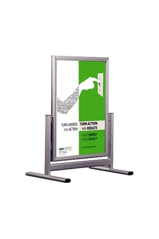B1 70x100 Cm Çift Iki Taraflı Kısa Ayak Alüminyum Reklam Poster Kaldırım Pano -ds051