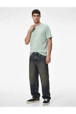Koton Regular Fit Kısa Kollu Bisiklet Yaka Pamuklu Basic Tişört Yeşil 6sam10332mk