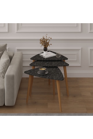 3 Lü Üçgen Zigon Sehpa Ahşap Ayaklı-sehpa02-royal Mermer