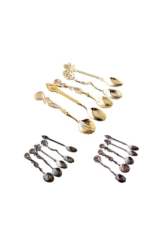 Jeemson 5'li Bakır Sporcu Kaşık Seti - Zink Alaşımlı Kahve Ve Tatlı Karıştırıcı - Dekoratif Mutfak Gereci Diğer