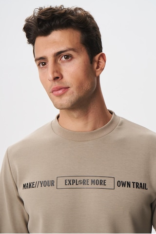AR-MA Arma Erkek Slim Fit Su Geçirmeyen Scuba Kumaş İnterlok Bisiklet Yaka Sweatshirt K28124988801 Gri