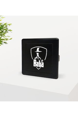 Bk Home Baba Godfather Tasarımlı Siyah Metal Sigara Tabakası-15
