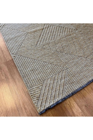 Hoom Rugs Mirel 7311 Yeşil Kaymaz Pamuklu Dekoratif Kilim