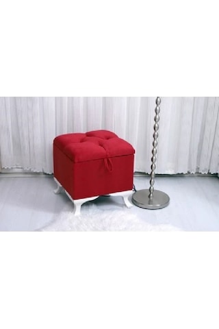 Lüks Sandıklı Kapitoneli Puf 45 45 Cm Pembe