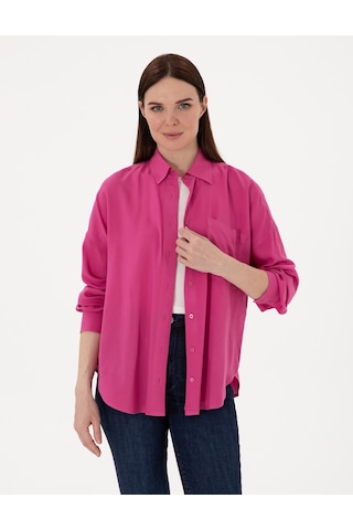 Pierre Cardin Kadın Fuşya Gömlek Desenli 50311567-vr023 Fuşya
