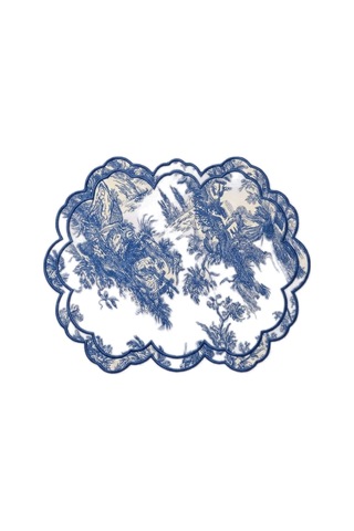 Toile Azure Embroidered Amerikan Servis Çok Renkli
