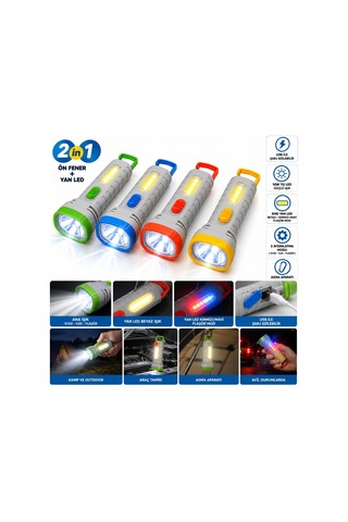 Ksmart K-0056 2in1 El Feneri 2xaaa Pilli Asma Aparatlı- 12'li Paket