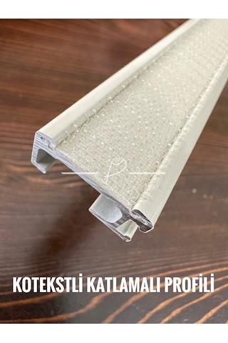 Koteksli-cırtlı Katlamalı Perde Aliminyum Profili240 Cm