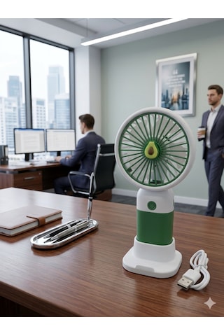 Avokado Tasarımlı Taşınabilir Mini El Fanı Ofis Ve Masaüstü Serinliği Yazın En Tatlı Serinleticisi İle Tanışın