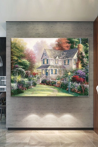 Çiftlik Evi Yaşam Masal Dekoratif Kanvas Tablo 30 x 20
