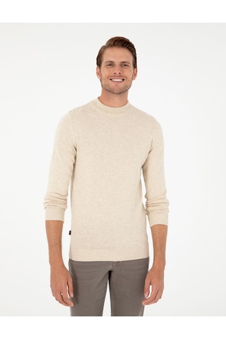Pierre Cardin Erkek Krem Melanj Kazak /triko 50296564-vr159 Krem Melanj
