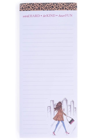Manyetik Not Defteri - Leopar Moda Kız Bakkal Ve Alışveriş Listesi - Eğlenceli Dekoratif Yapılacaklar Listesi - Mükemmel Ev Isınma leri - 100 Yırtık Yaprak 4" X 9" X.5"
