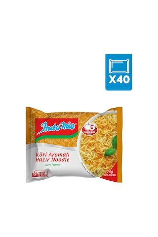 Indomie Köri Çeşnili Hazır Noodle 40 x 75 G