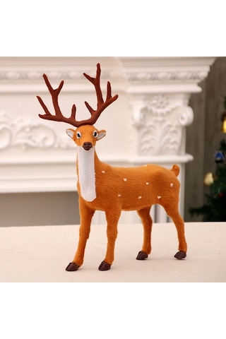 Novahub Yeni Yaratıcı Trompet Süsleme Simülasyon Noel Malzemeleri Küçük Geyik Elk Dekorasyon 15cm 15cm Kt Trompet 15cm