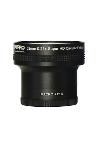 Raypro 52 MM 0.25x HD Fisheye + 12.5 Dioptri Makro Lens