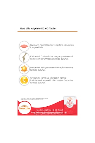 New Life Algoste K2 60 Tablet 3 Adet