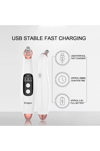 Eragon 6 In 1 Vakumlu Siyah Nokta Akne  Yüz Temizleme Cihazı
