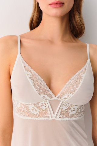 Suwen Duchess Kısa Gecelik St4375613036 Ekru