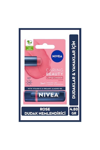 Rose Renkli Nemlendirici Dudak Bakım Kremi Ve Mercan Dudak Bakım Kremi 4,8gr Spf30, Allık Etkisi