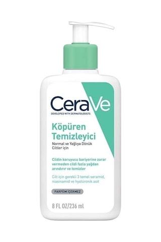 Cerave Kuru ve Çok Kuru Ciltler İçin Nemlendirici Losyon 236 ML + Normal ve Yağlı Ciltler İçin Köpüren Yüz Temizleyici 236 ML
