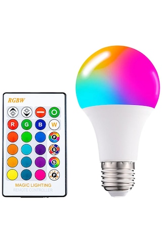 Homyl E26 E27 Rgb Led Ampul Ev Partisi Için 16 Renk Değişimi 70x130mm-15w