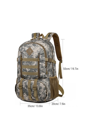 Lemestar Askeri Yeşil Dağcı Sırt Çantası - Geniş Hacimli, Bölümlü Organize Depolama Özellikli Outdoor Çanta Çok Renkli