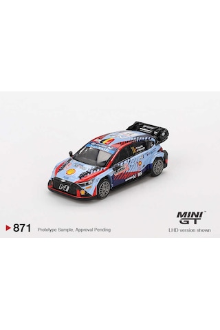 Mini Gt 1/64 871 Hyundai İ20 N Rally1 Hybrid 2024 Rallye Monte-carlo Winner