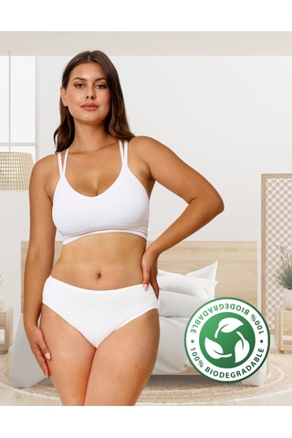 Alya Underwear Kadın Külot, Lyocell Kumaş Külot, Ter Emici Rahat Ve Dayanıklı Kadın İç Çamaşırı, Liyosel Slip Beyaz P05