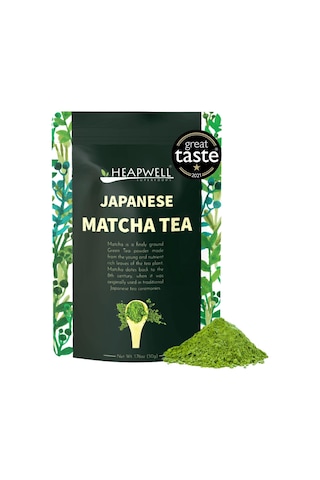 Heapwell Premium Japon Matcha Çayı 50 Gr Shizuoka Menşeli, 1. Hasat, Ödüllü Ve Saf Toz Çay Bardak Poşet Çay