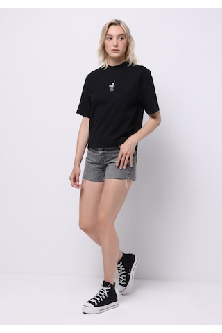 Colin's Colins Mom Fit Yüksel Bel Düz Kadın Denim Jean Şort Cl1073889 Q1.v1 Dn05072 Denim