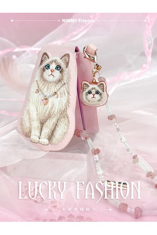 Özel Seri Nimmy Magsafe Stand Ve Kartlık Pink Ragdoll 3d Manyetik Tutucu Kedi Figürlü Telefon Askısı