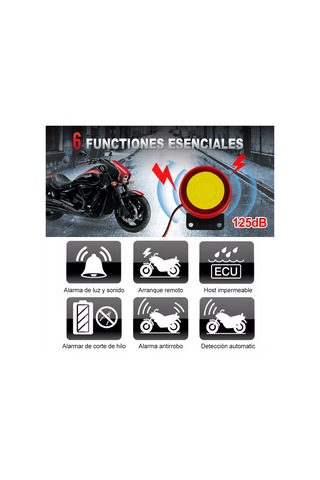 Lemestar Motosiklet Güvenlik Sistemi: Uzaktan Kontrol, Tehlike Alarmı, Keyless Başlatma, 125db Siren, 2 Kumanda, Cs-159a1 Bluetooth Versiyonu