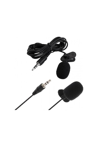 Yaka Mikrofonu 3.5mm Stereo Yaka Mikrofonu 3m Kablolu Mikrofon