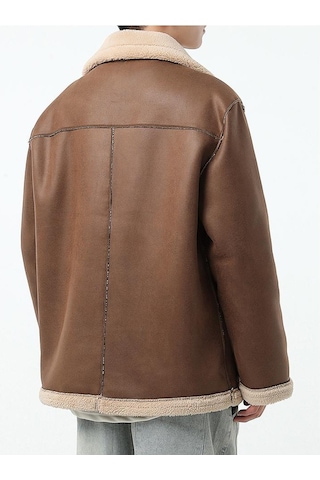 Sımıcg Sonbahar Ve Kış Ceketleri Erkek Deri Ceket Kahverengi