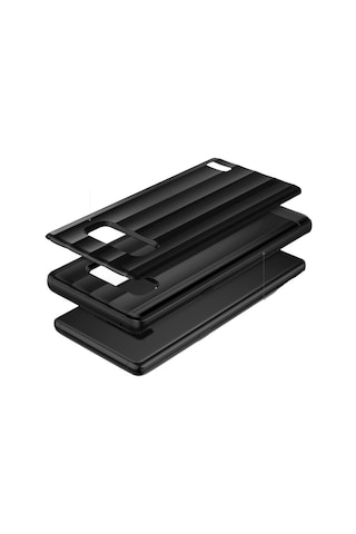 Ringke Flexs Pro Galaxy Note 8 İle Uyumlu Kılıf Black Titanyum Desen Metalik Tasarım Tpu Tam Koruma