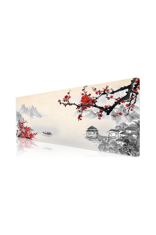 Klasse Pro - 6 Farklı Model Dikişli Kenar 70x30 Cm Oyuncu Gaming Mouse Pad Cherry Blossom