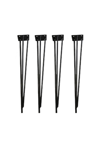 Metal Firkete Ayak 42 Cm 4lü Set Masa Orta Sehpa Zigon Kütük Ayak