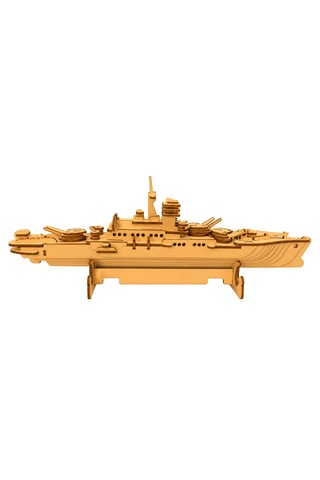 The Cruiser Warship Ahşap Maket Seti Dıy Savaş Gemisi Koleksiyoner Modeli 123 Parça