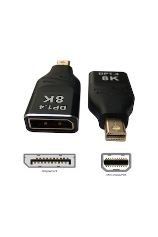 Displayport 8k To Mini Displayport Adaptörü Çift Yönlü Çevirici