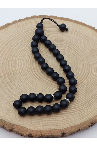 Oniks Taşı Mat 33lük Özel Tasarım Tesbih 8mm 1262 Çok Renkli