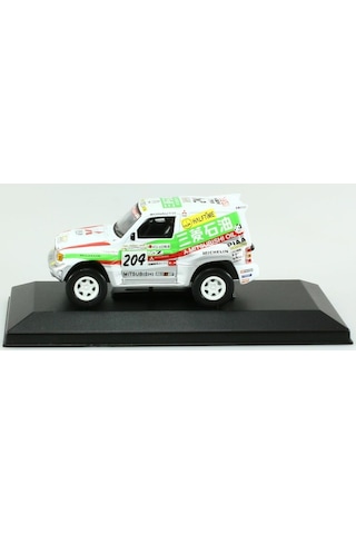 1:43 Ölçek Atlas 1998 Mitsubishi Pajero 204 / Shogun Evolution Rallye Paris Dakar Diecast Metal Minyatür Model Araba 10cm